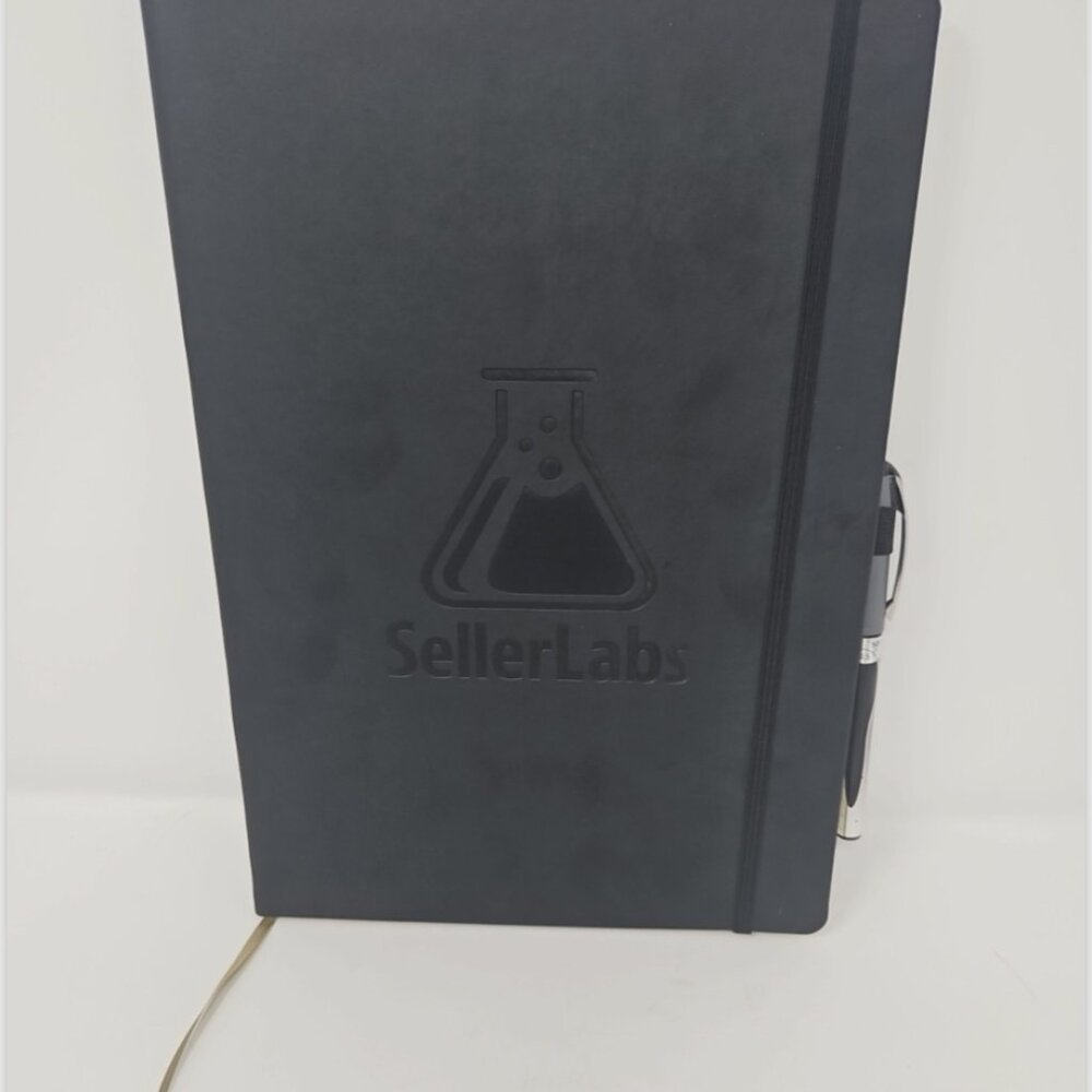 Castelli Notebook & Pen Vegan Leather 8.5x12" Italy Blank Lined Pages SellerLabs